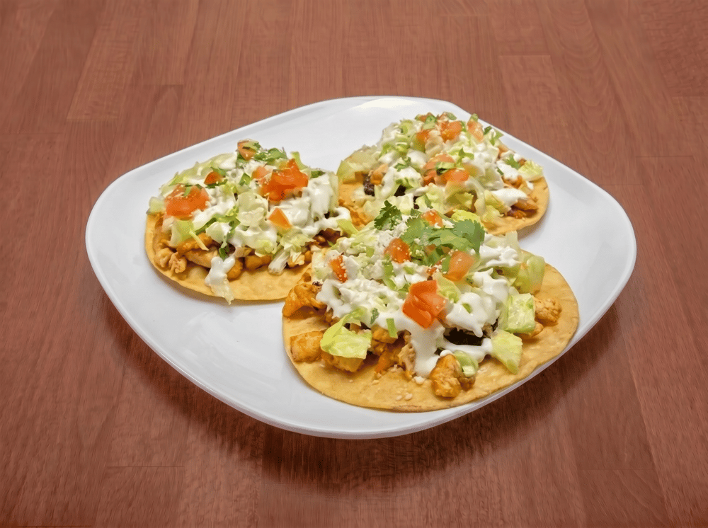 Orden De 3 Tostadas Con Cualquier Carne / Order of 3 Tostadas with Any Meat