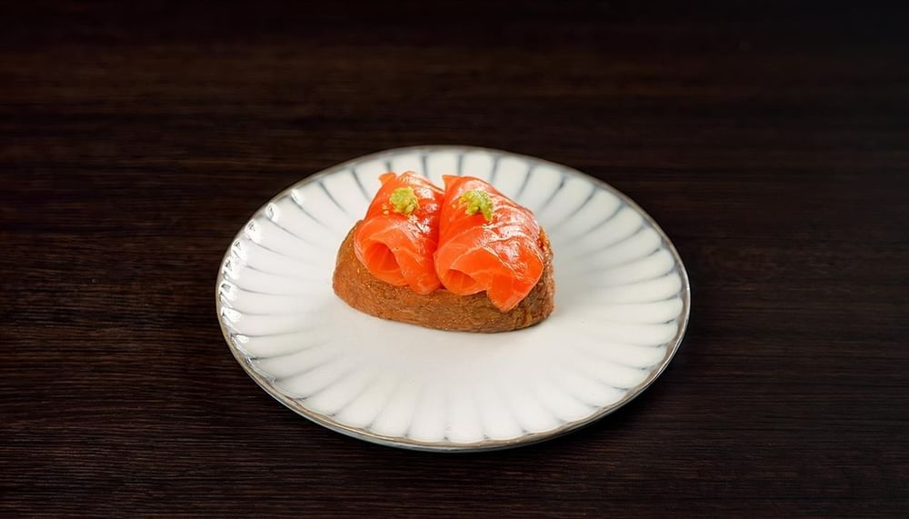 Konbu-Jime Salmon Inari