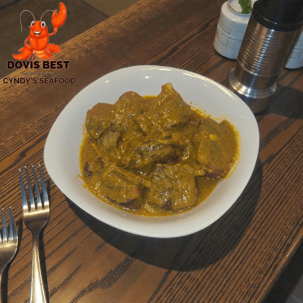 Curry Goat, White Rice or Plantain