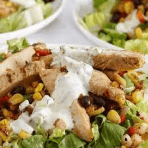Chicken salad with chips
