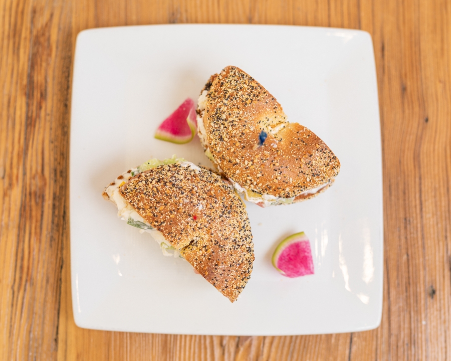 Bagel With Veggie Spread