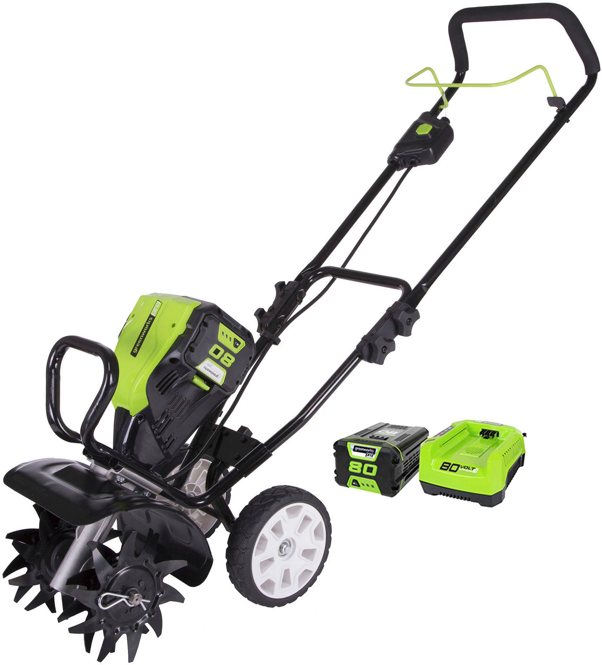 10 " 80 Volt Cultivator/Tiller (2Ah battery & charger included) - Black