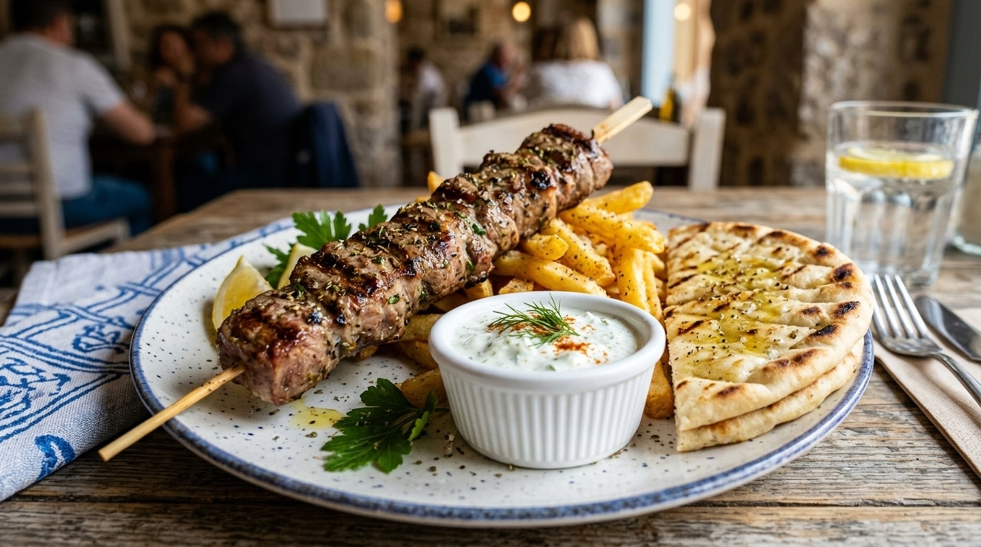 LAMB SOUVLAKI LUNCH