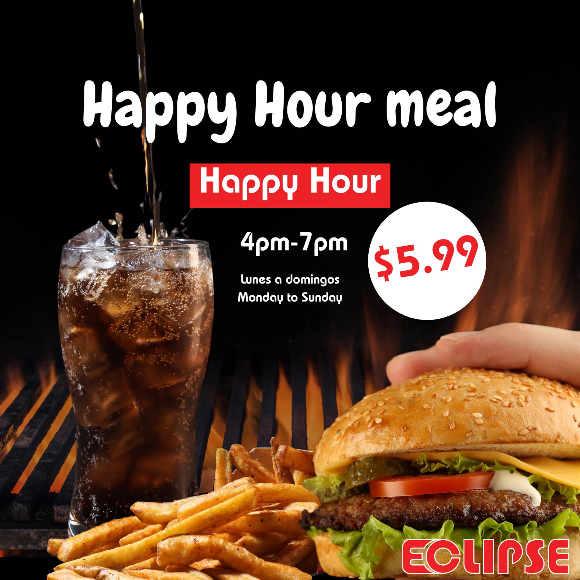 Happy Hour Burger Meal