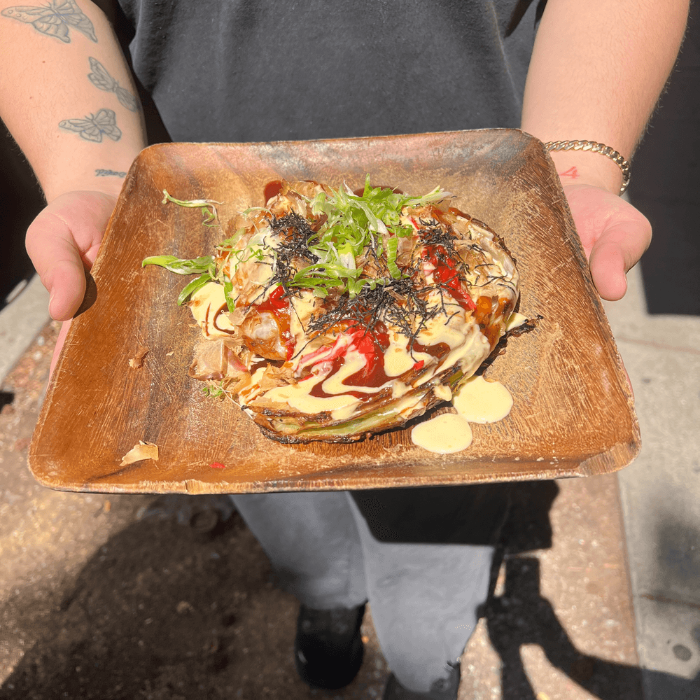 Okonomiyaki like dish!!! (Mozzarella Cabbage)