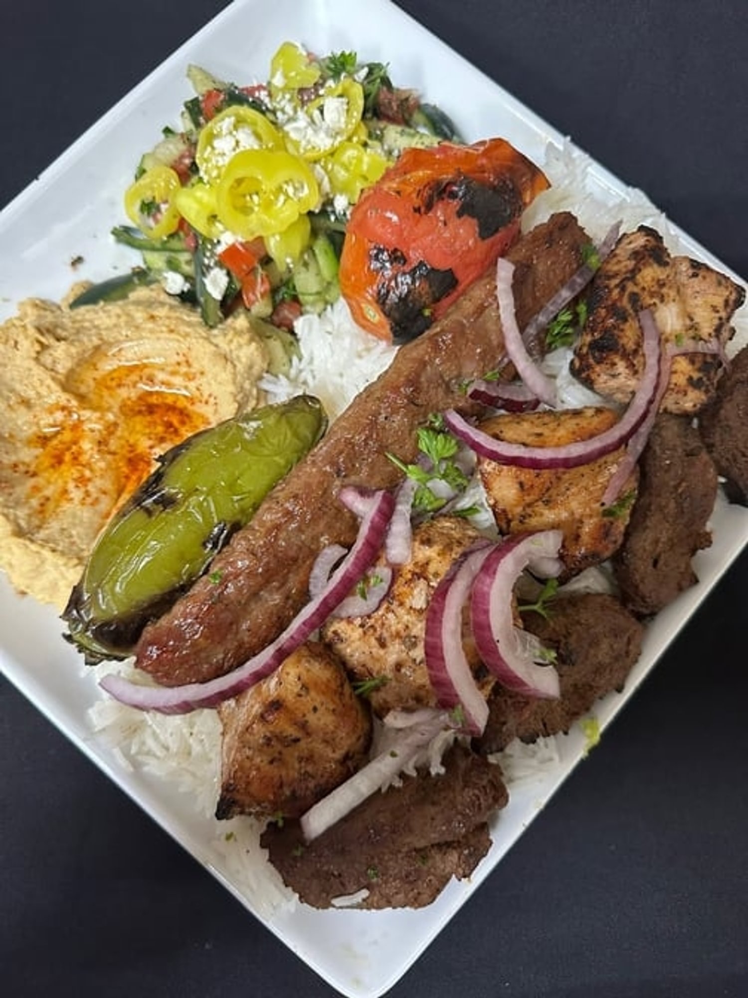 300.Low Carb Loaded Kebab Plate (3 Skewers)