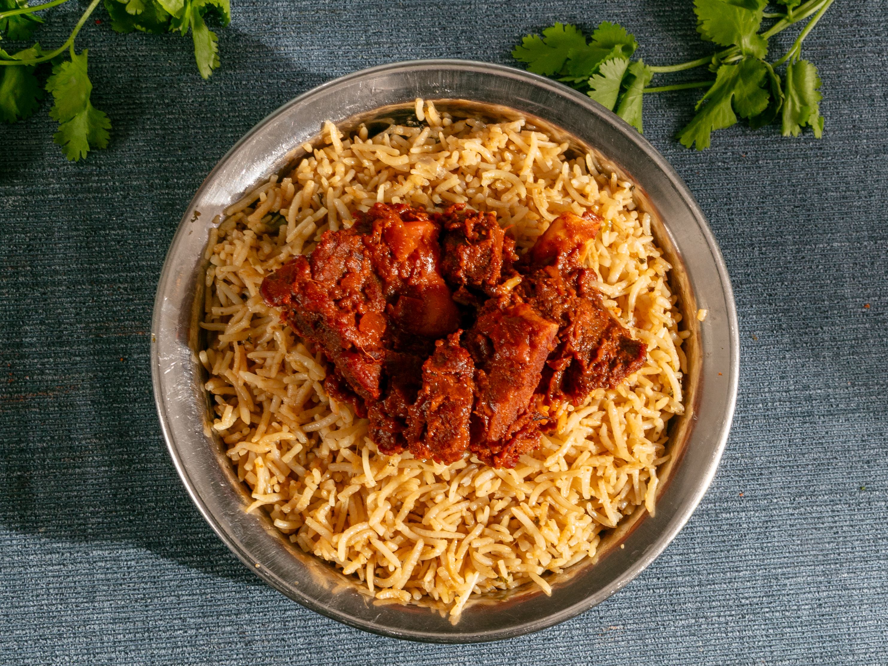 Goat Kheema Biryani Double (64oz)