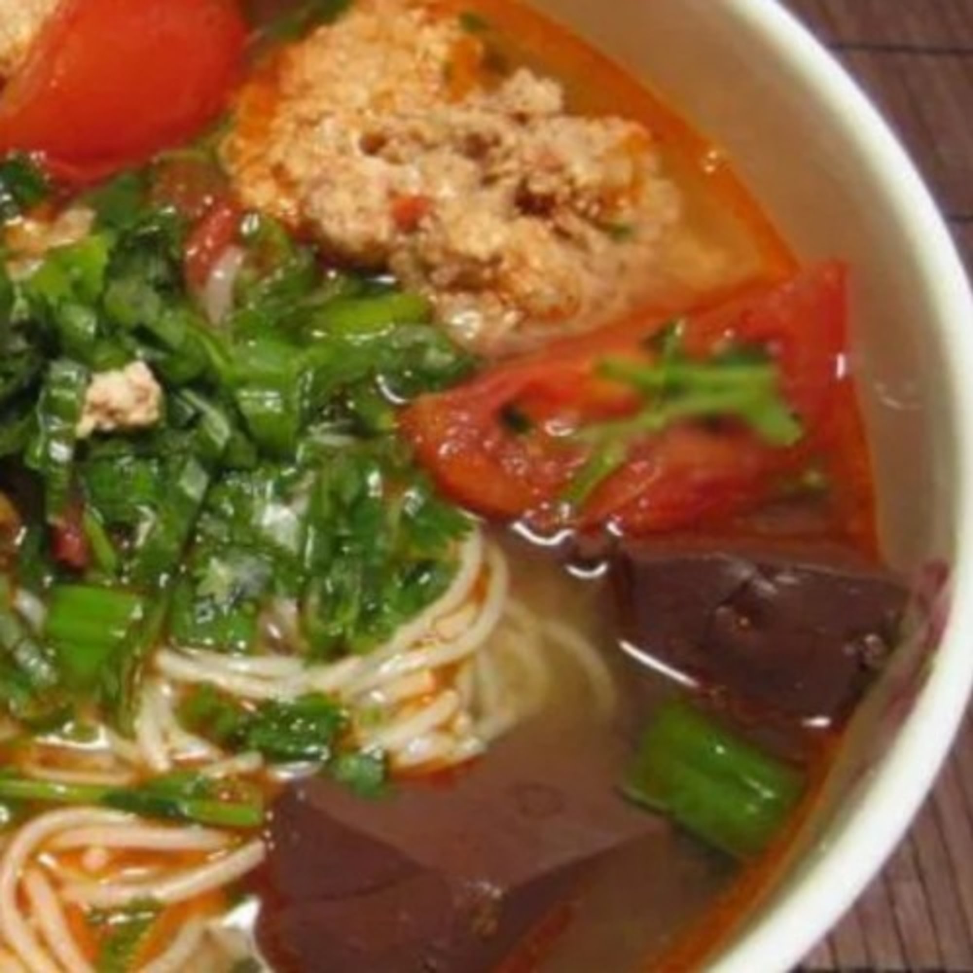 Tomato Shrimp Paste Soup - Bun Rieu