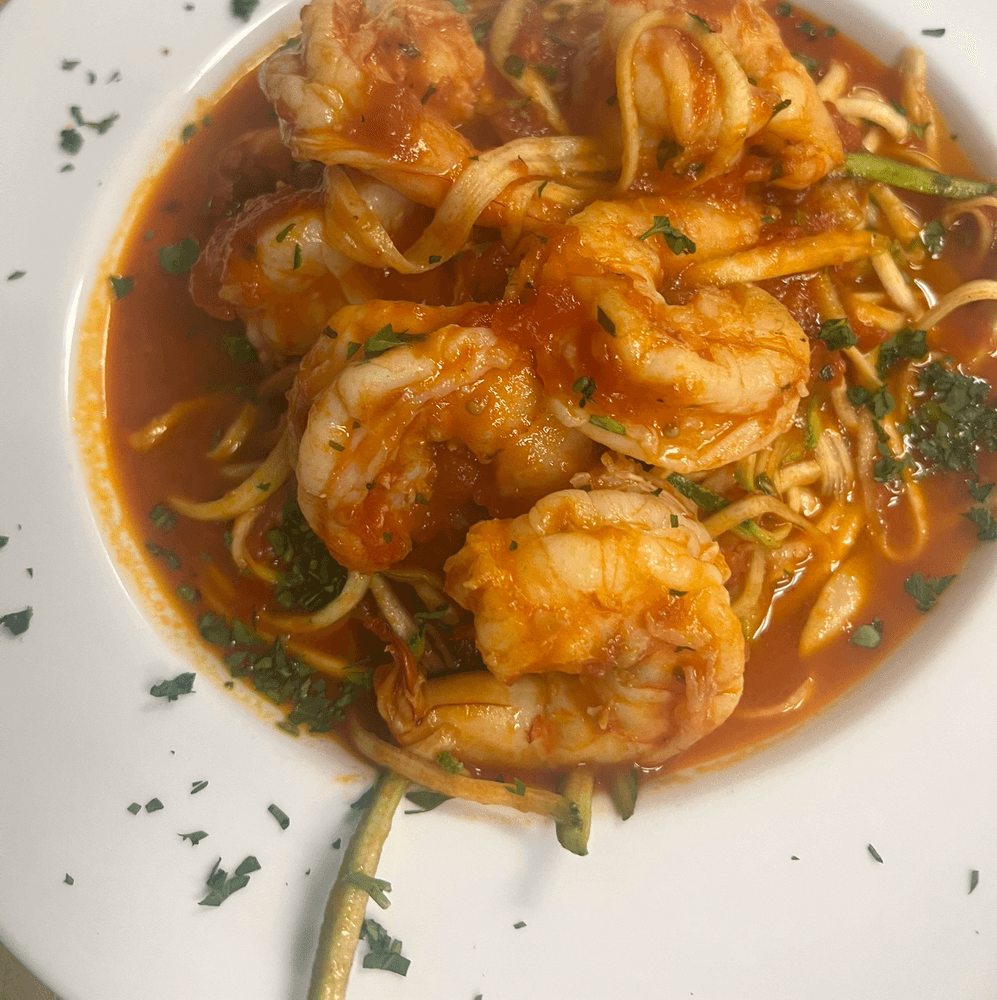 Zucchini Noodles with Shrimp Marinara
