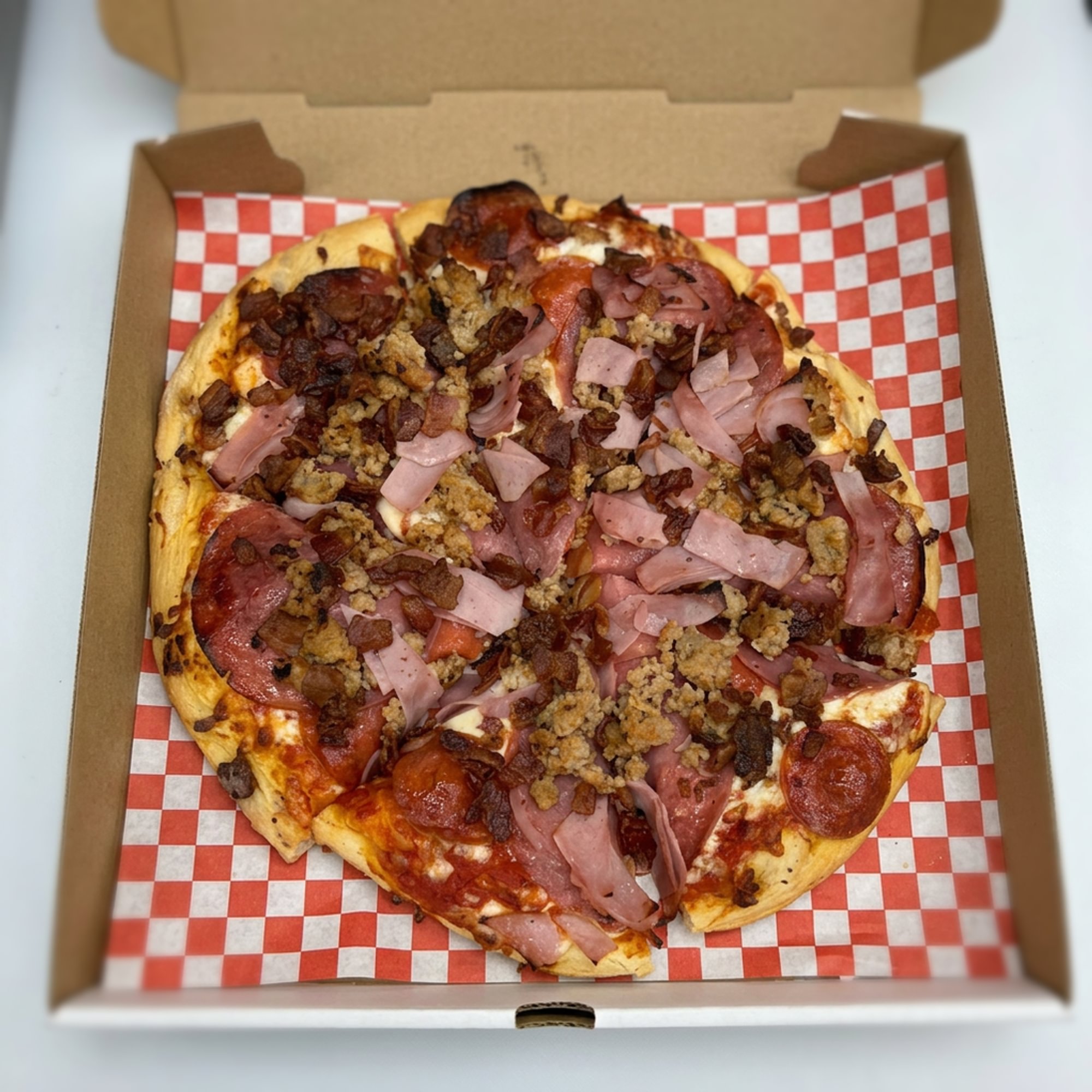 Meat lovers pizza