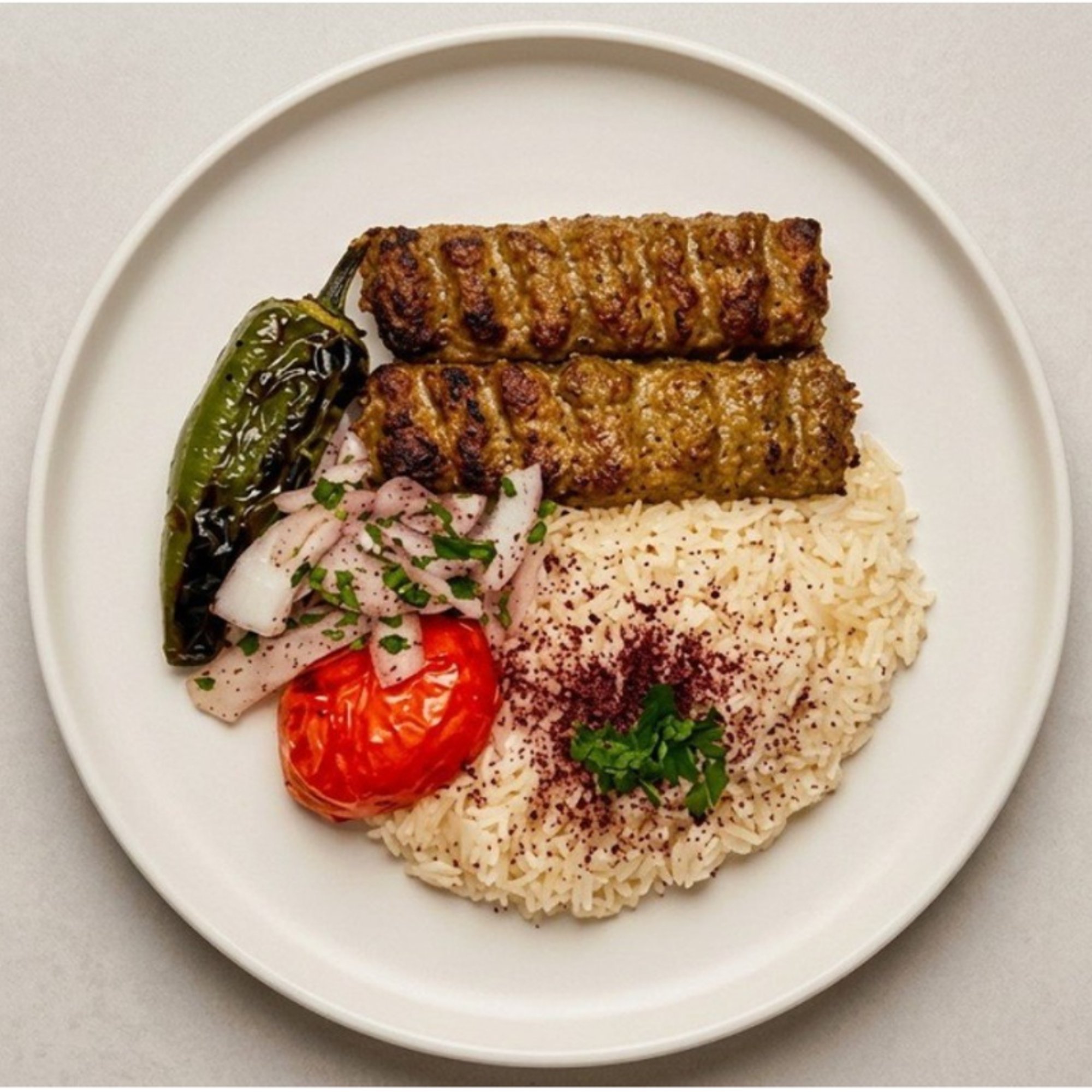 Beef Lule Kebab Plate