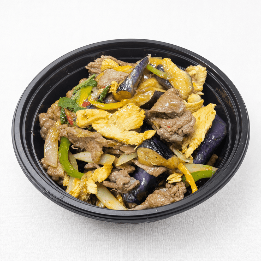 Lunch Asian Eggplant Stir Fry (1 Rice)
