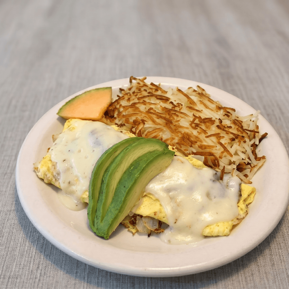 Bacon, Avocado and Swiss Cheese Omelet