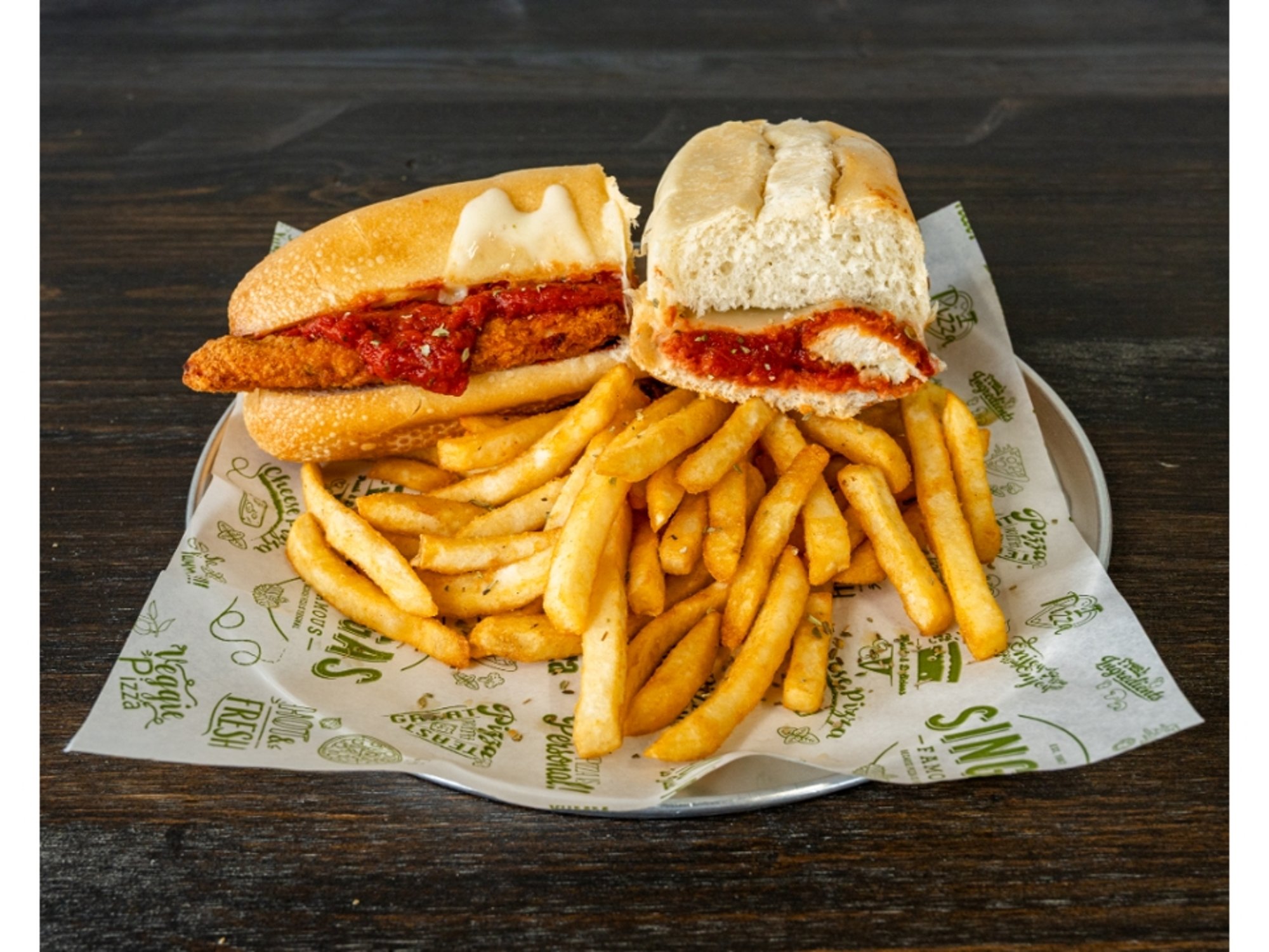 Eggplant Parmigiana Sandwich