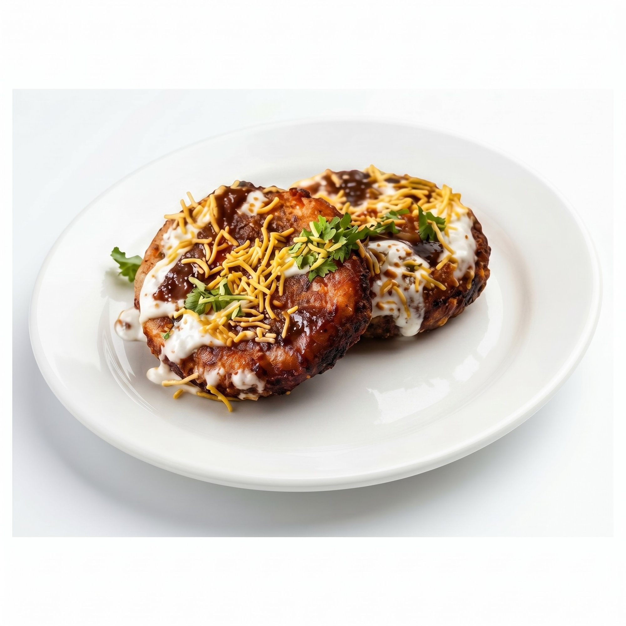 Aloo Tikki with Chole Chaat