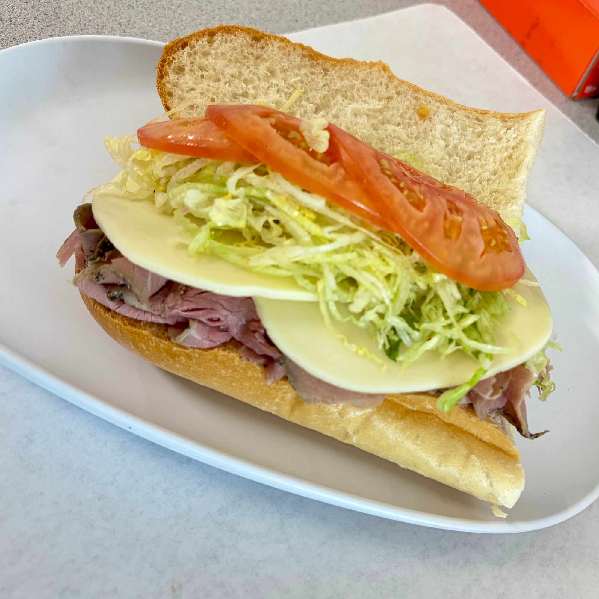 Roast Beef & Provolone Sub Half