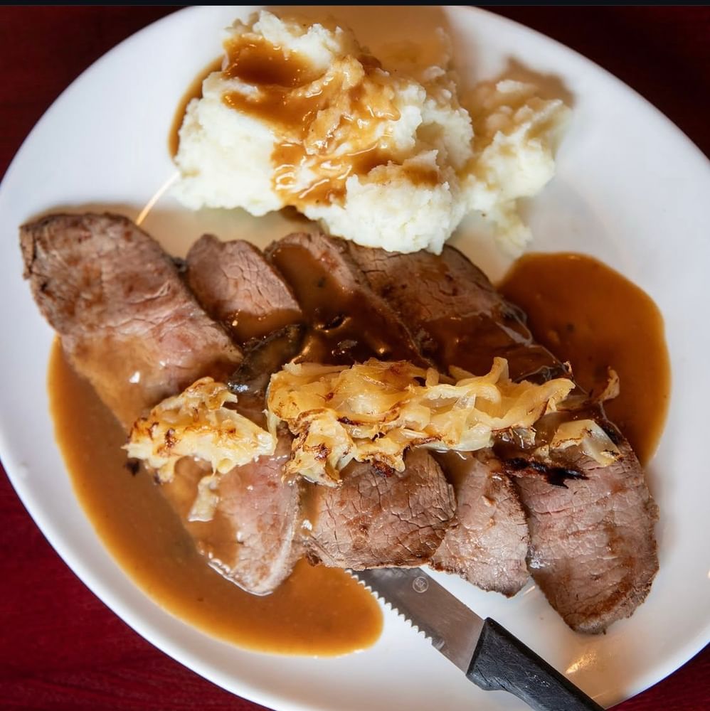 Open Sliced Steak