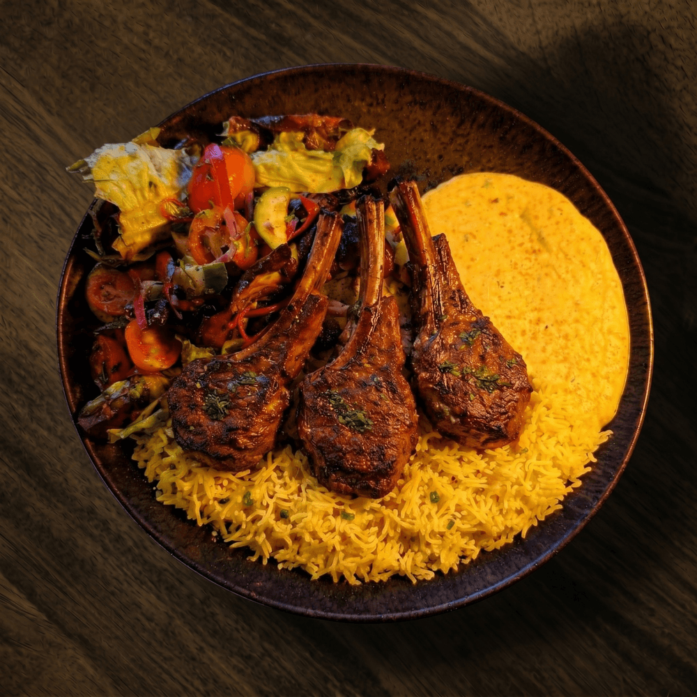 Charred Lamb Chops Kabob