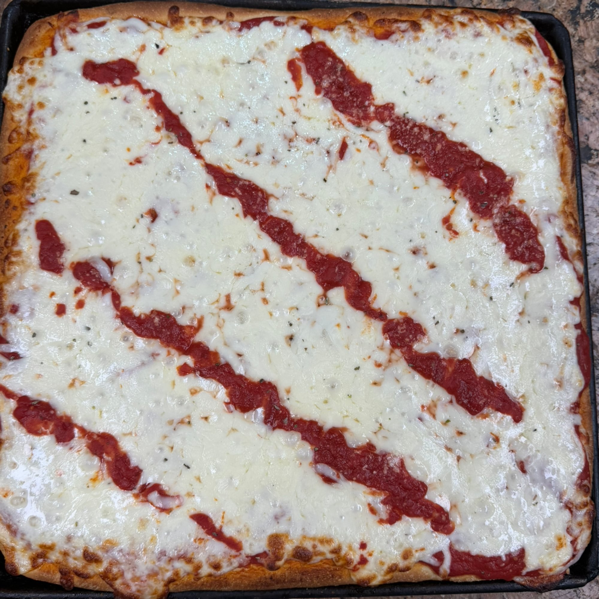 Sicilian Plain Cheese Pizza
