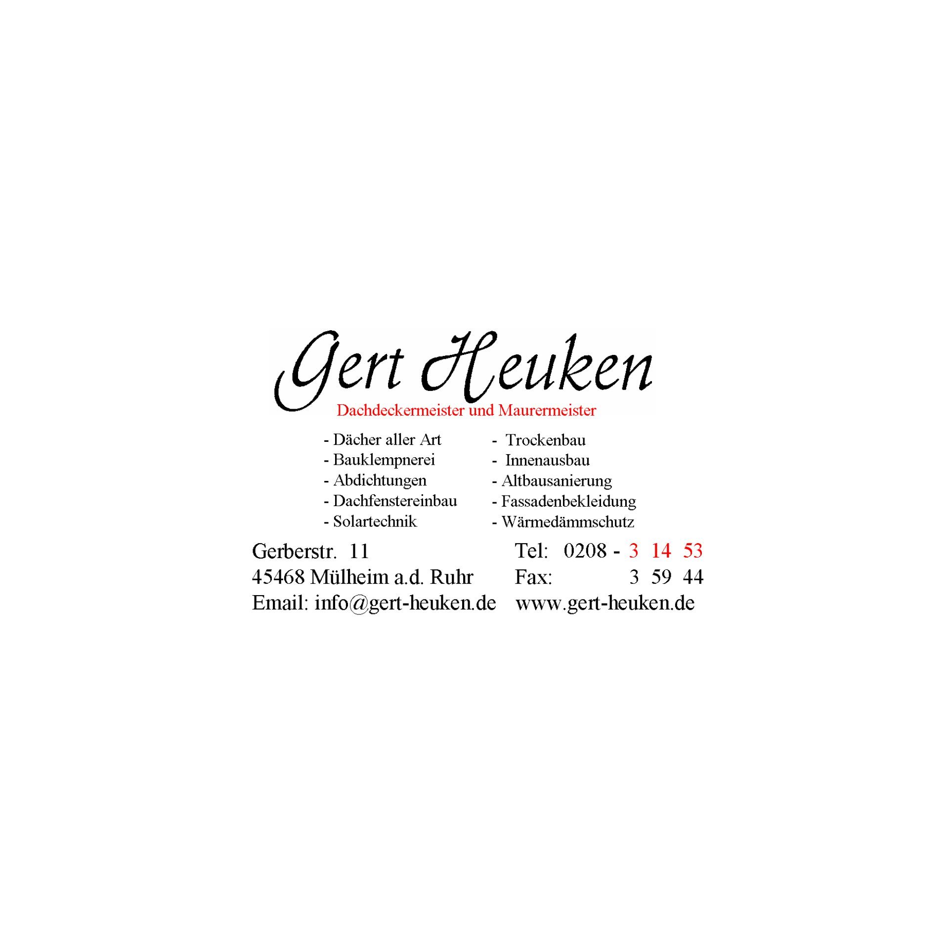 Logo von Gert Heuken Dachdeckermeister & Maurermeister