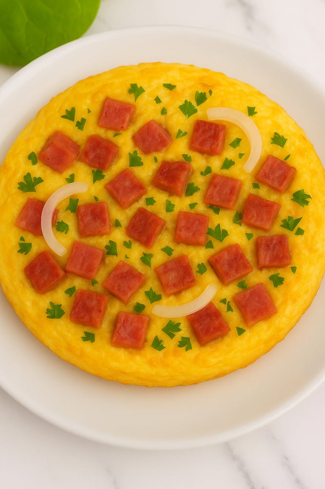 Salami Omelette Breakfast