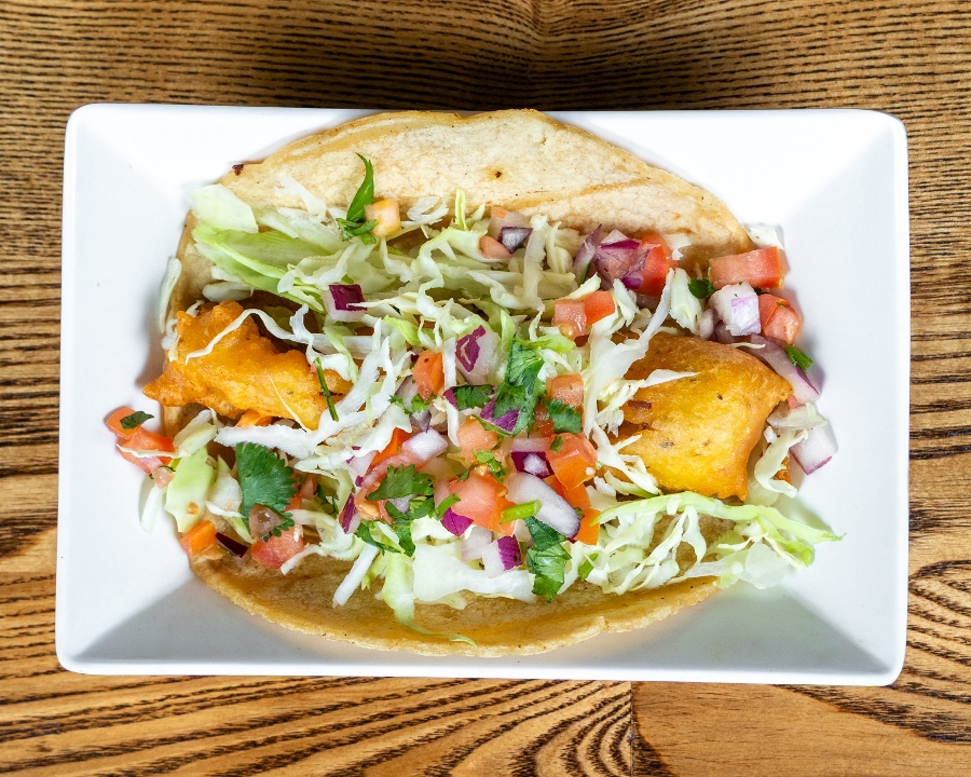2 Battered Fish Tacos