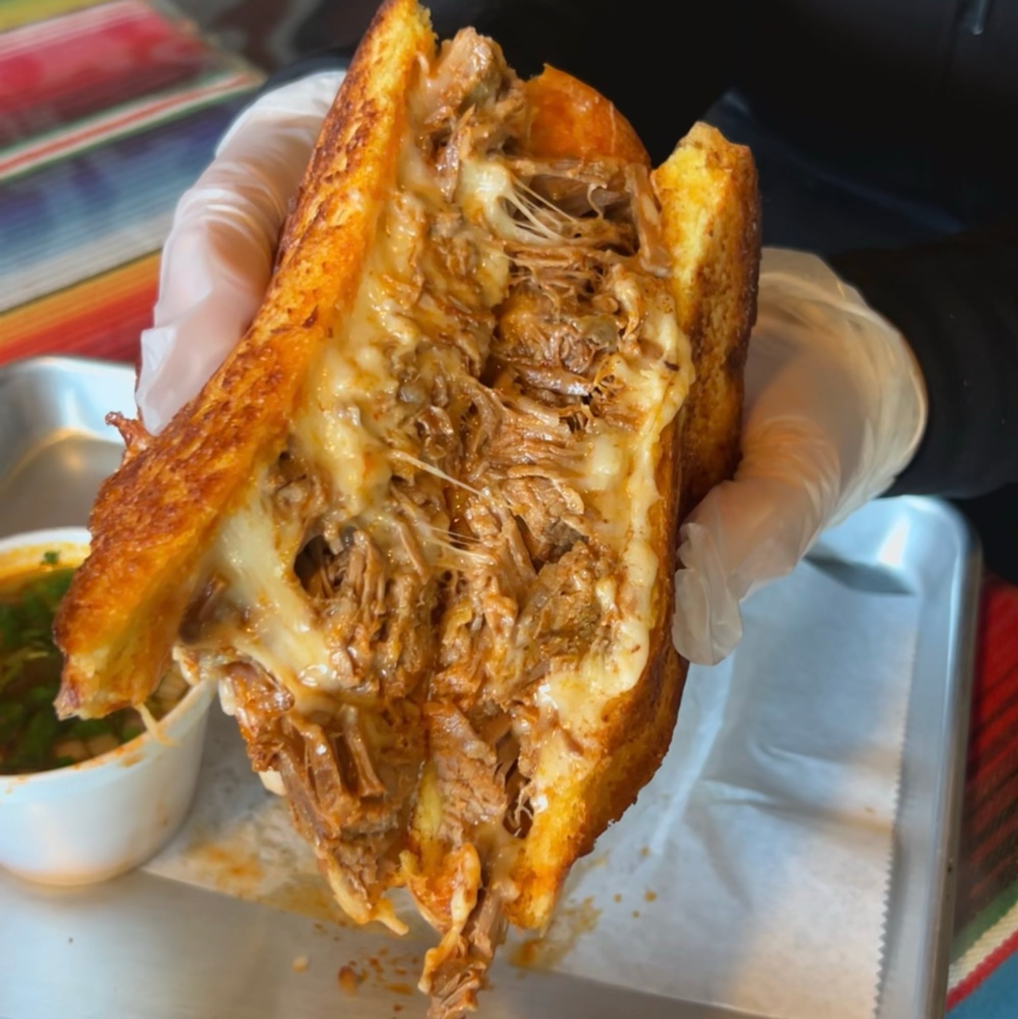 Birria Grilled Cheese Sandwich