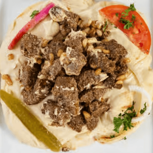 Hommous with Ghallaba