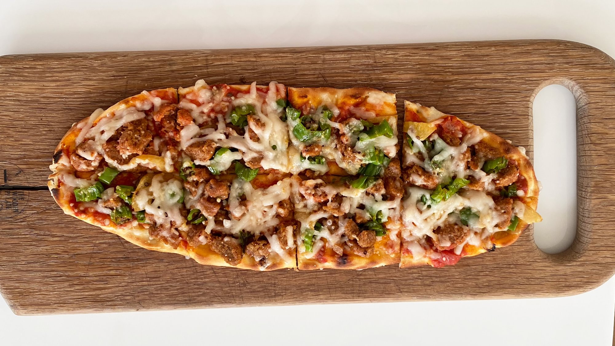 Sausage Flatbread Pizza