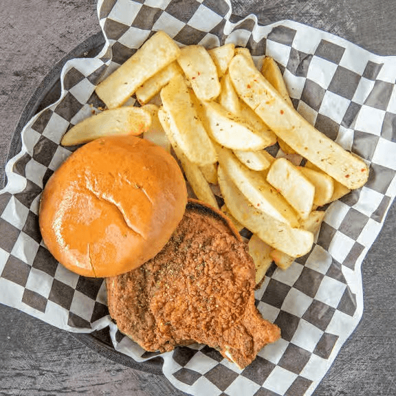 Fried Pork Chop Sandwich