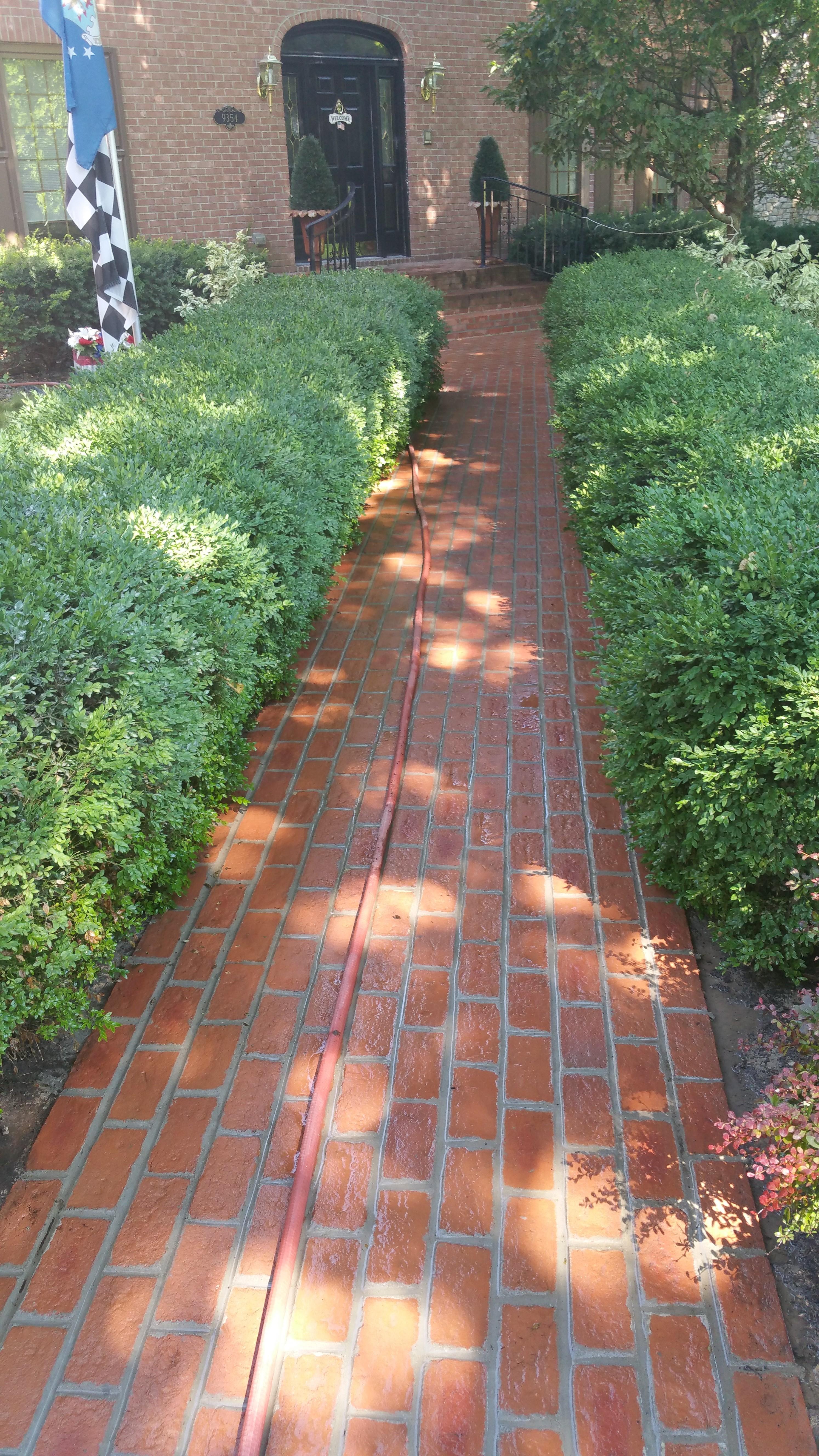 This is the same brick as the previous picture once we were done restoring it!