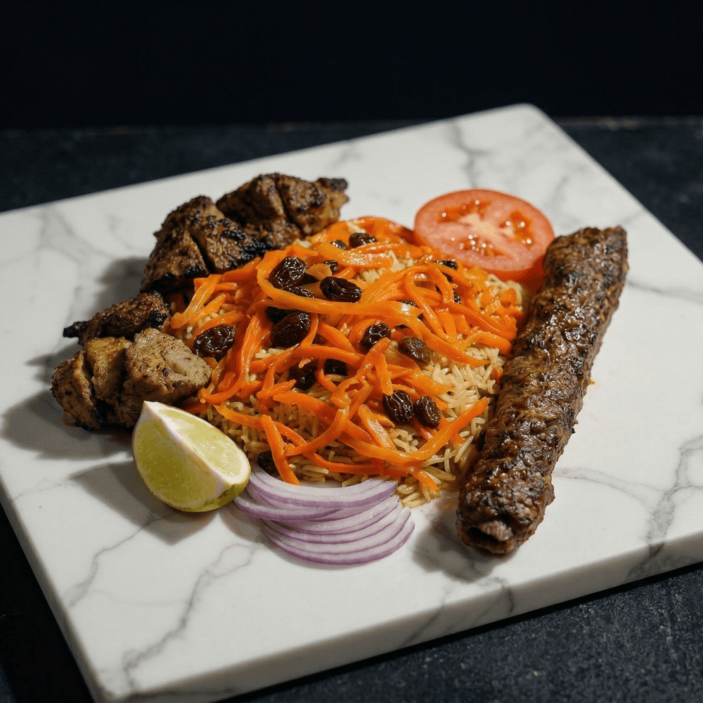 Combo Lamb & Shami Beef Kabob