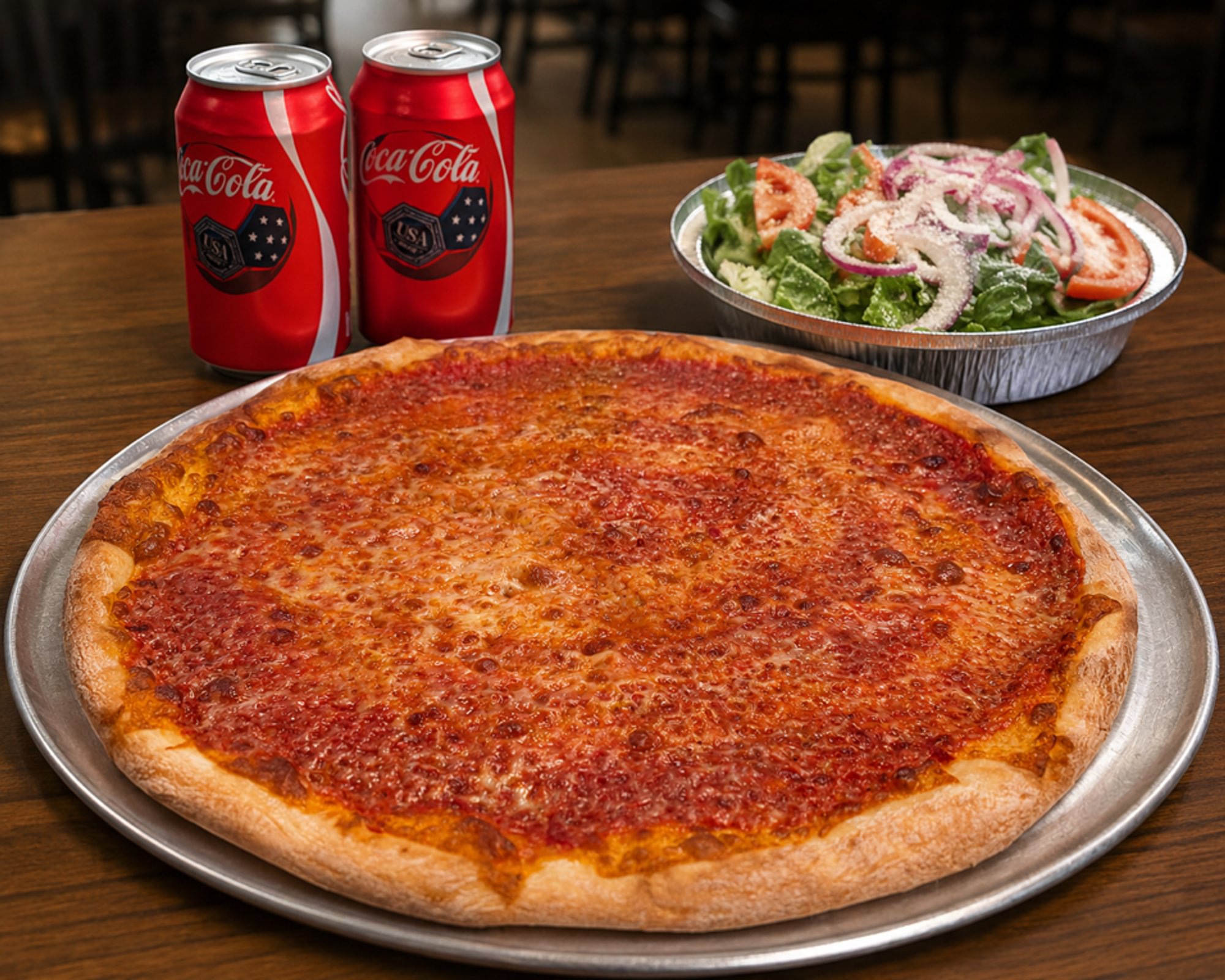 Mulberry St. NY Pizza 2 Cans of Soda & Our Reg. Caesar or House Salad