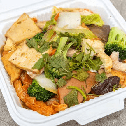 R12. Combination Vegetables, Tofu & Mushroom with Macaroni noodle