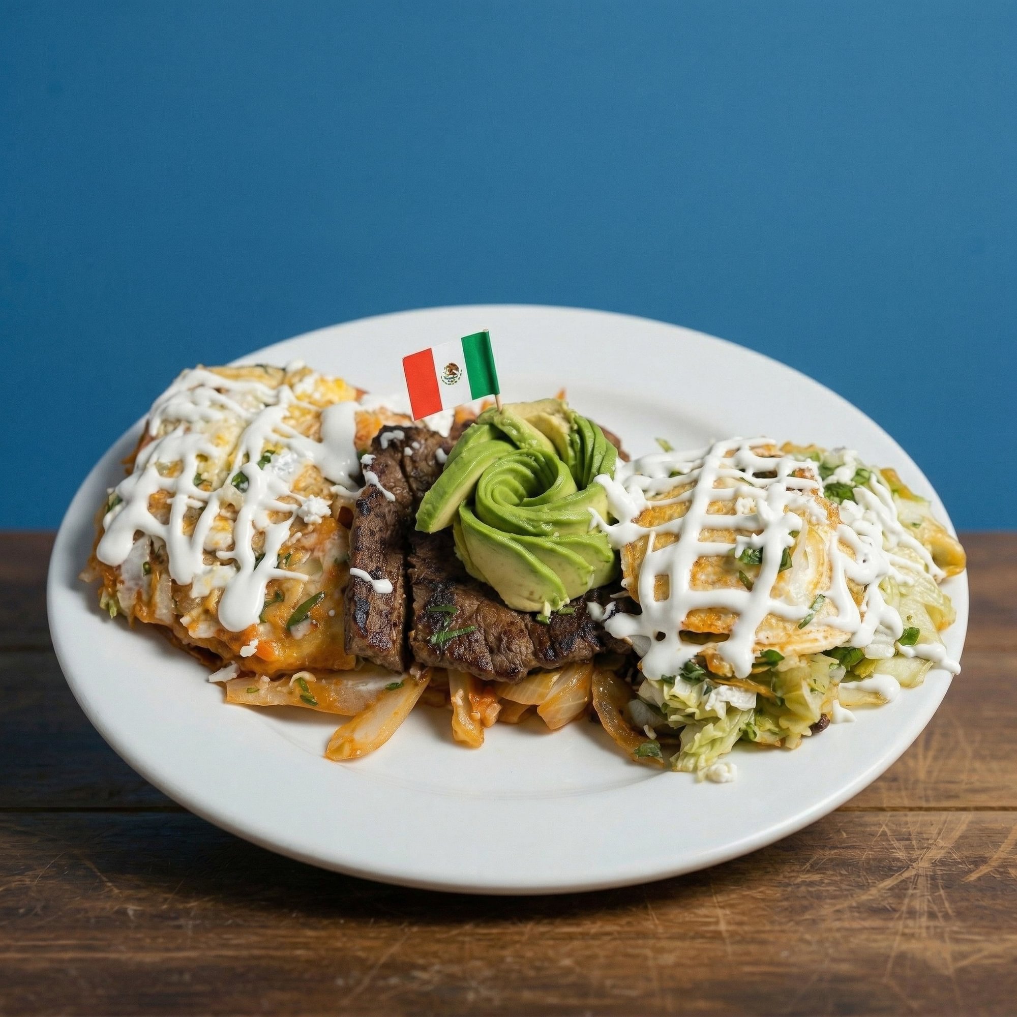 Red and Green Steak Chilaquiles