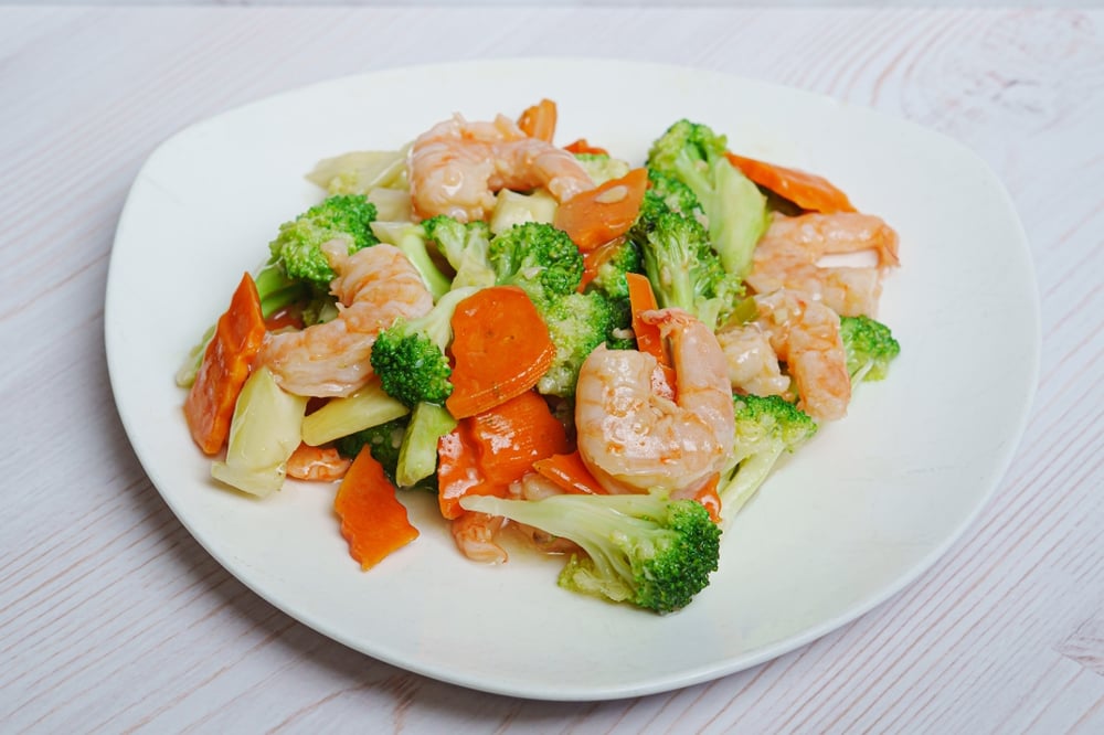 Shrimp and Broccoli Dinner 芥兰虾