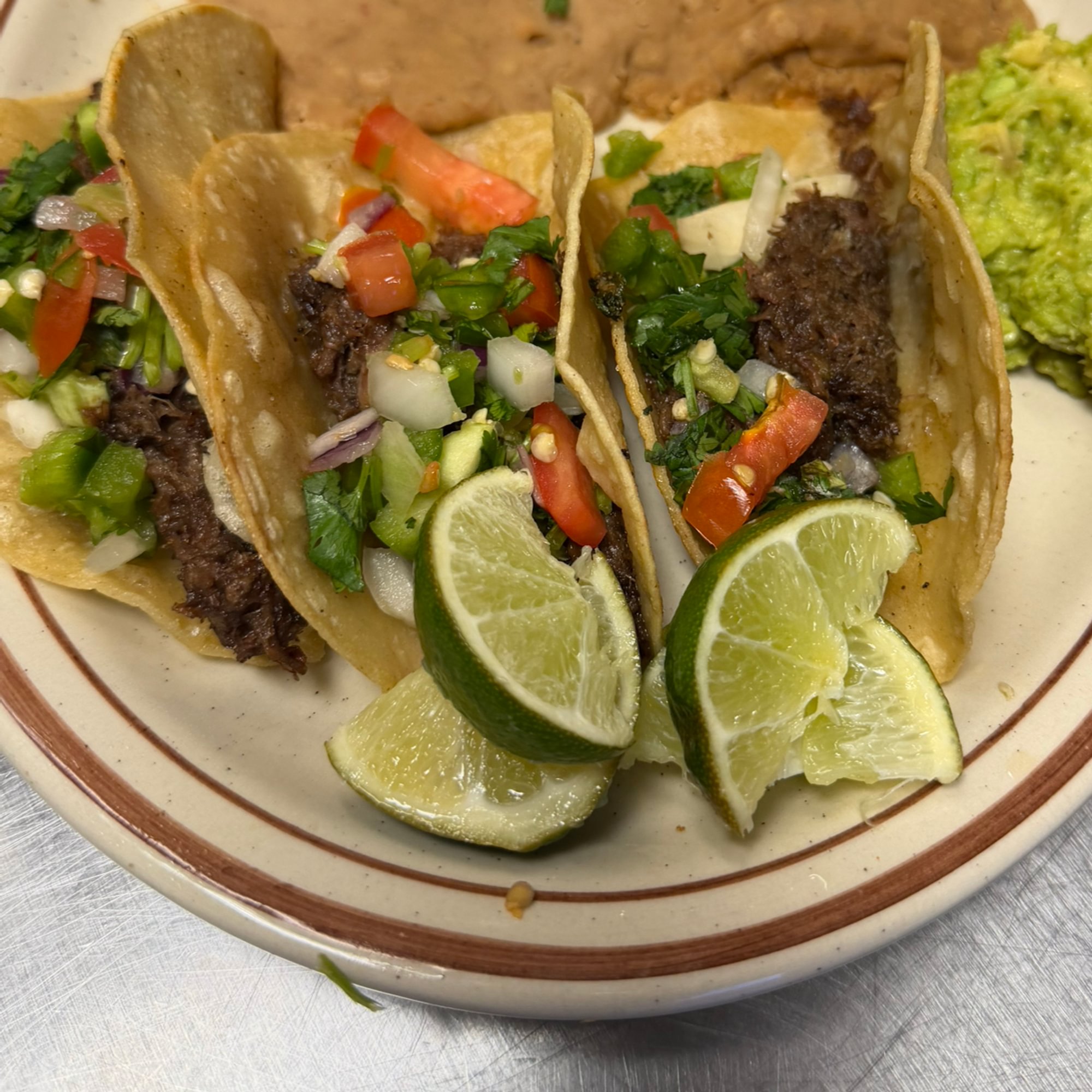Barbacoa Tacos Plate