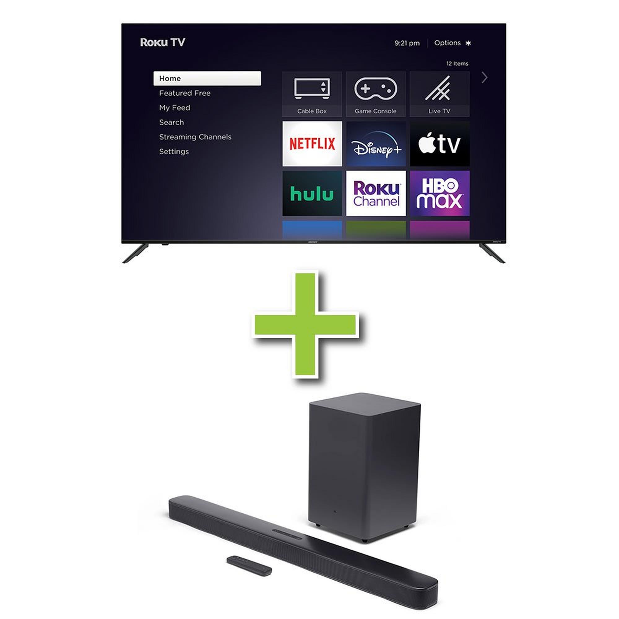 75" Element 4K Ultra HD Smart TV & JBL 2.1 ch Soundbar