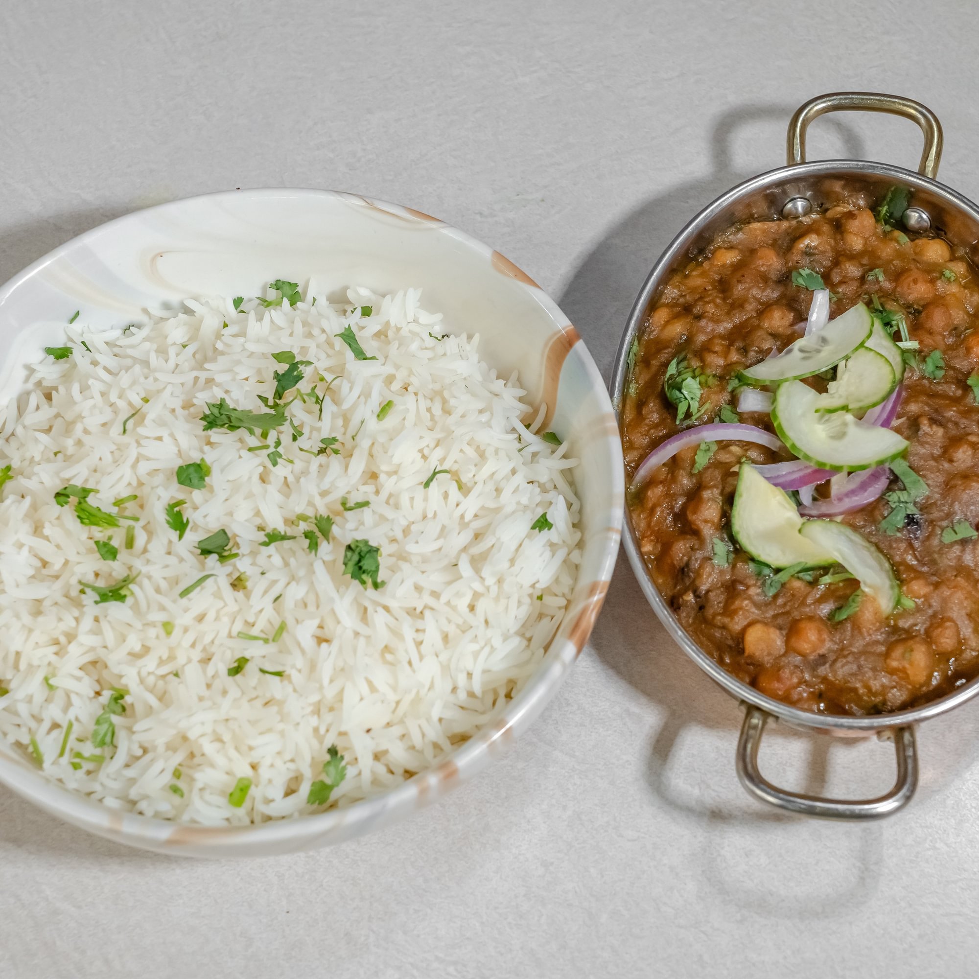 Chana Masala Platter