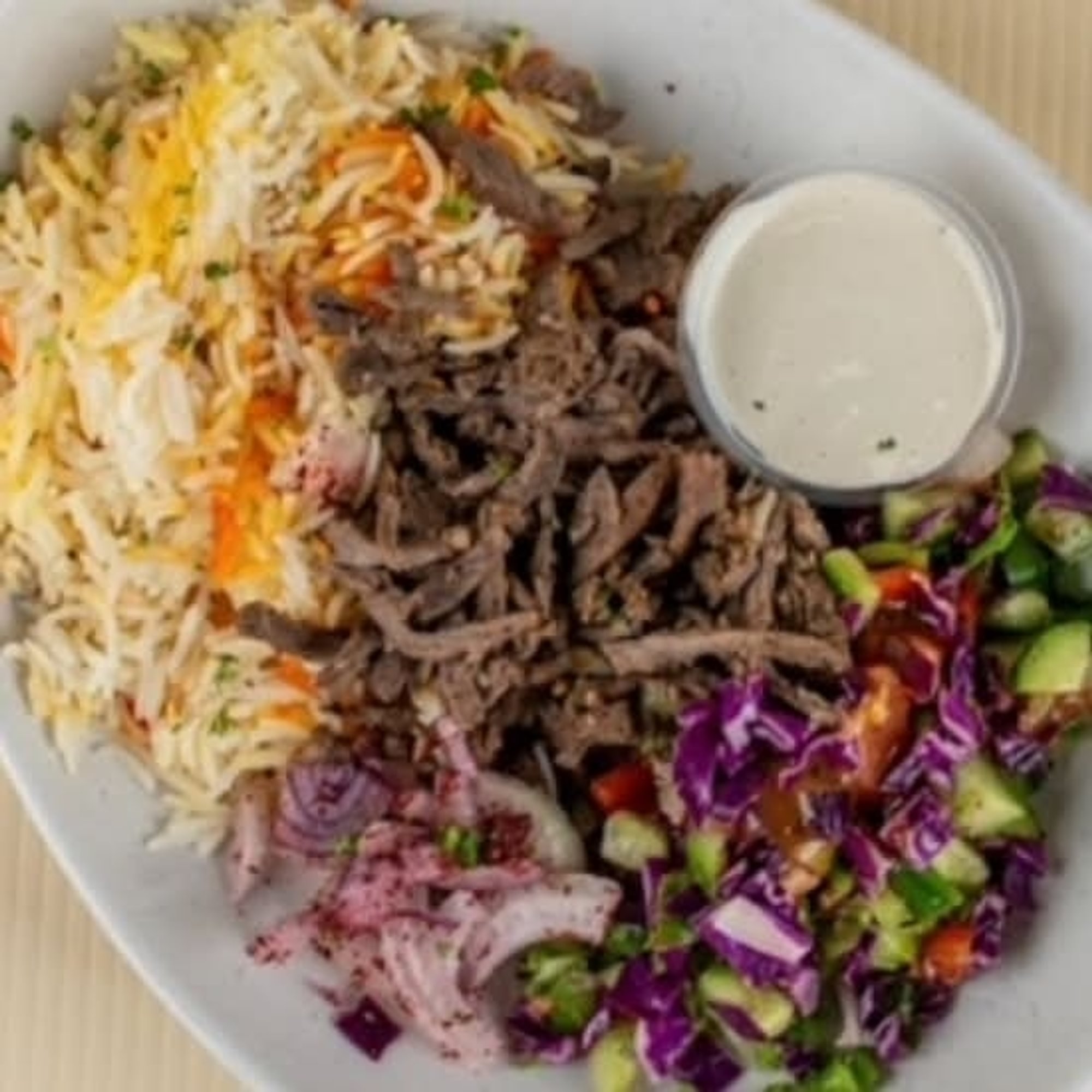 (LS) Beef Kebab Rice and Salad