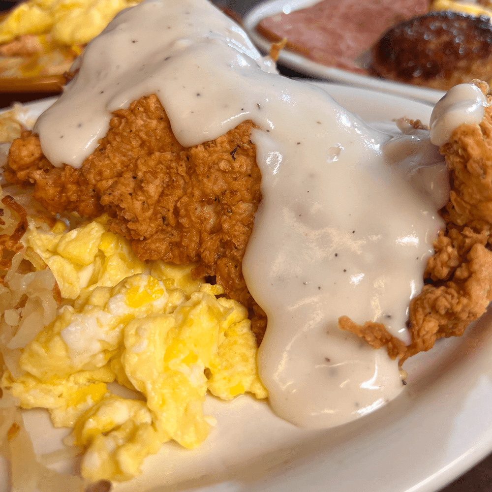 Chicken Fried Chicken with Eggs