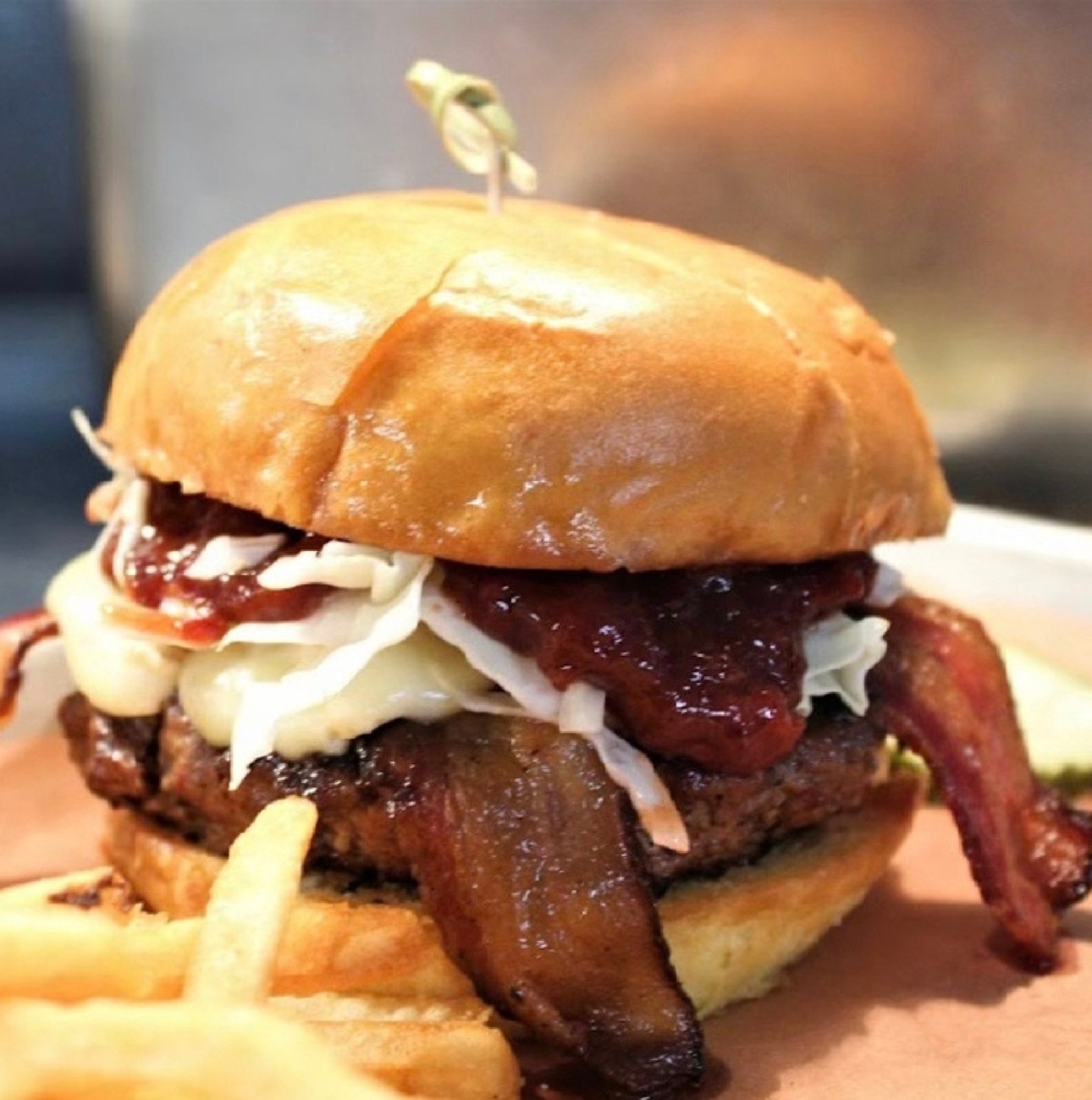 CRANBERRY BACON BRIE BURGER