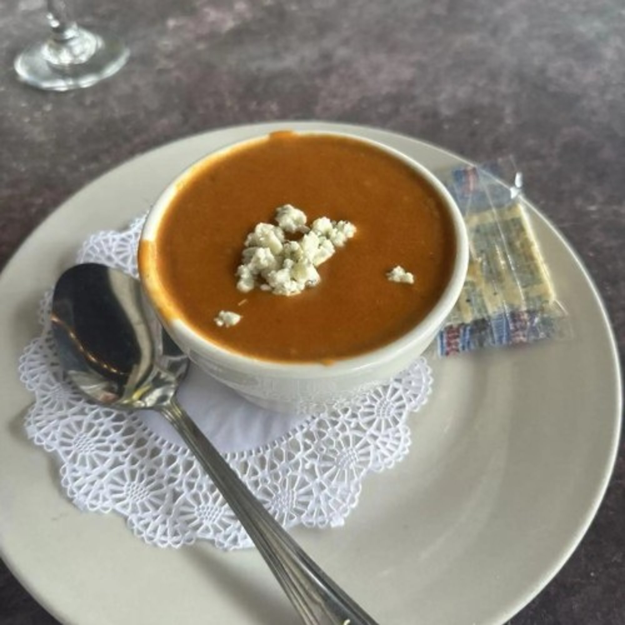 Lucille's Famous Tomato Bleu Cheese Soup