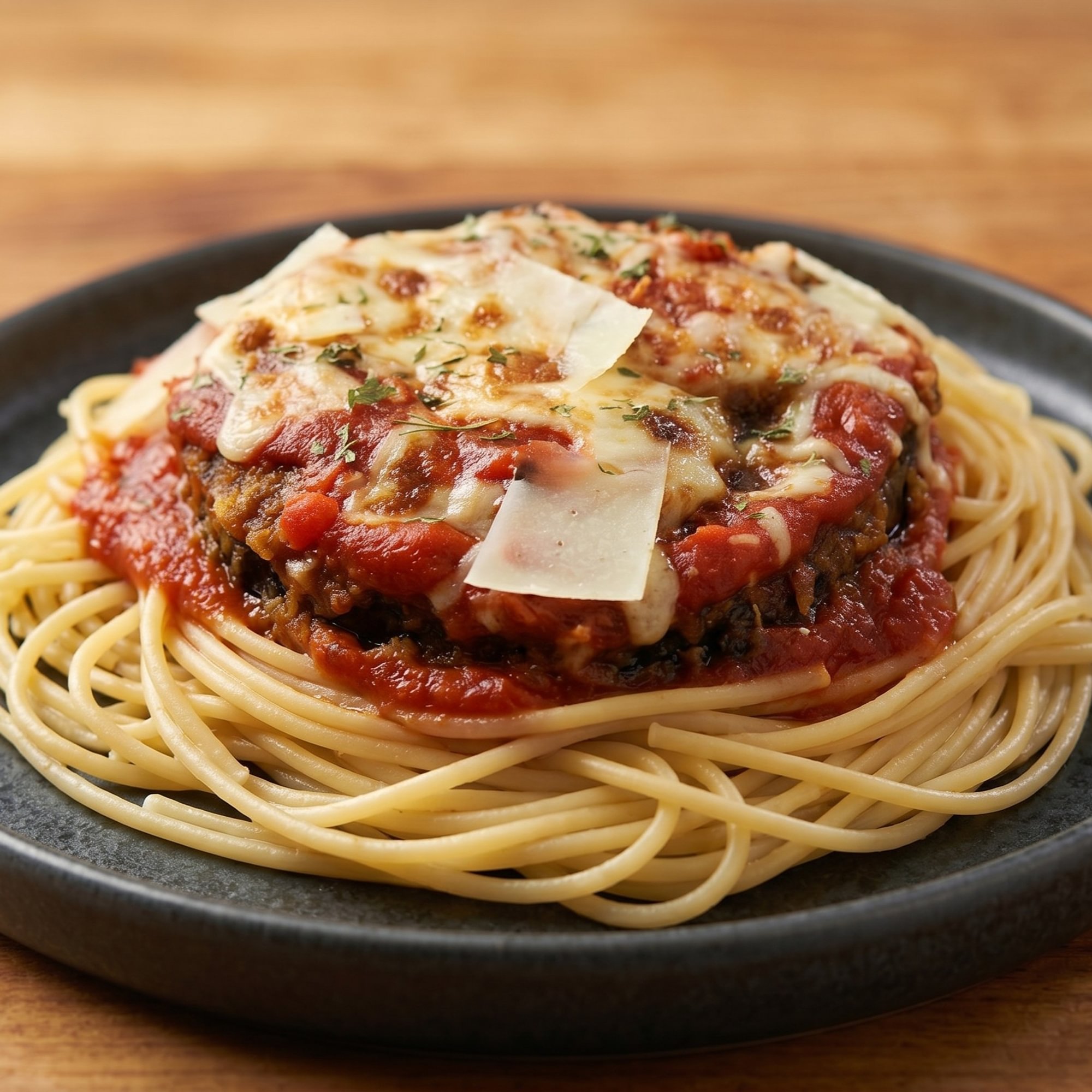 Pasta with Eggplant Parmigiana