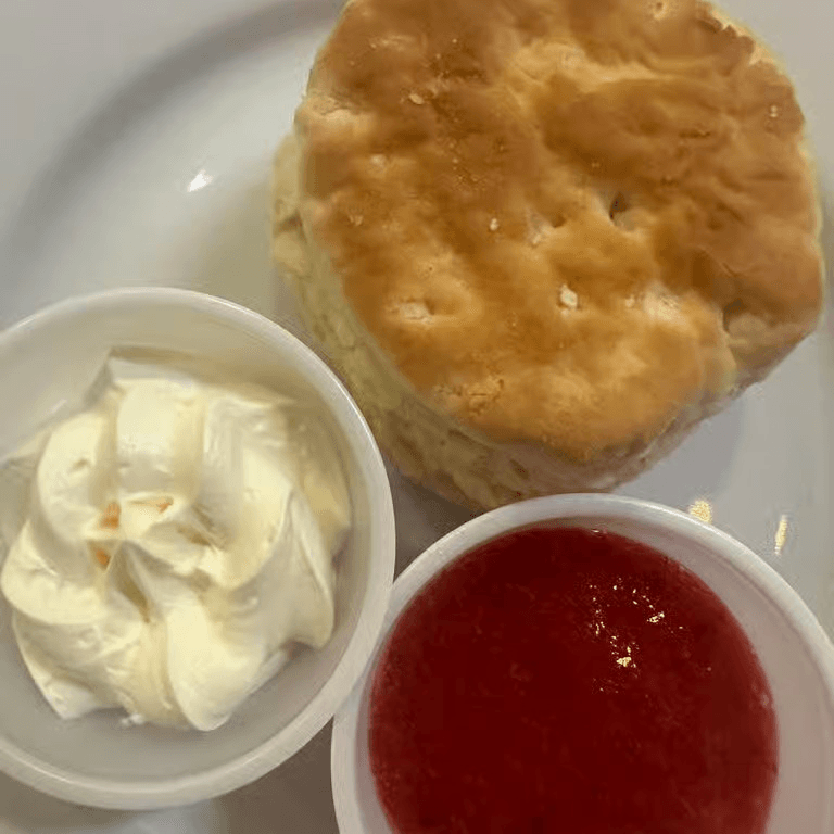 Homemade biscuit & jam brunch