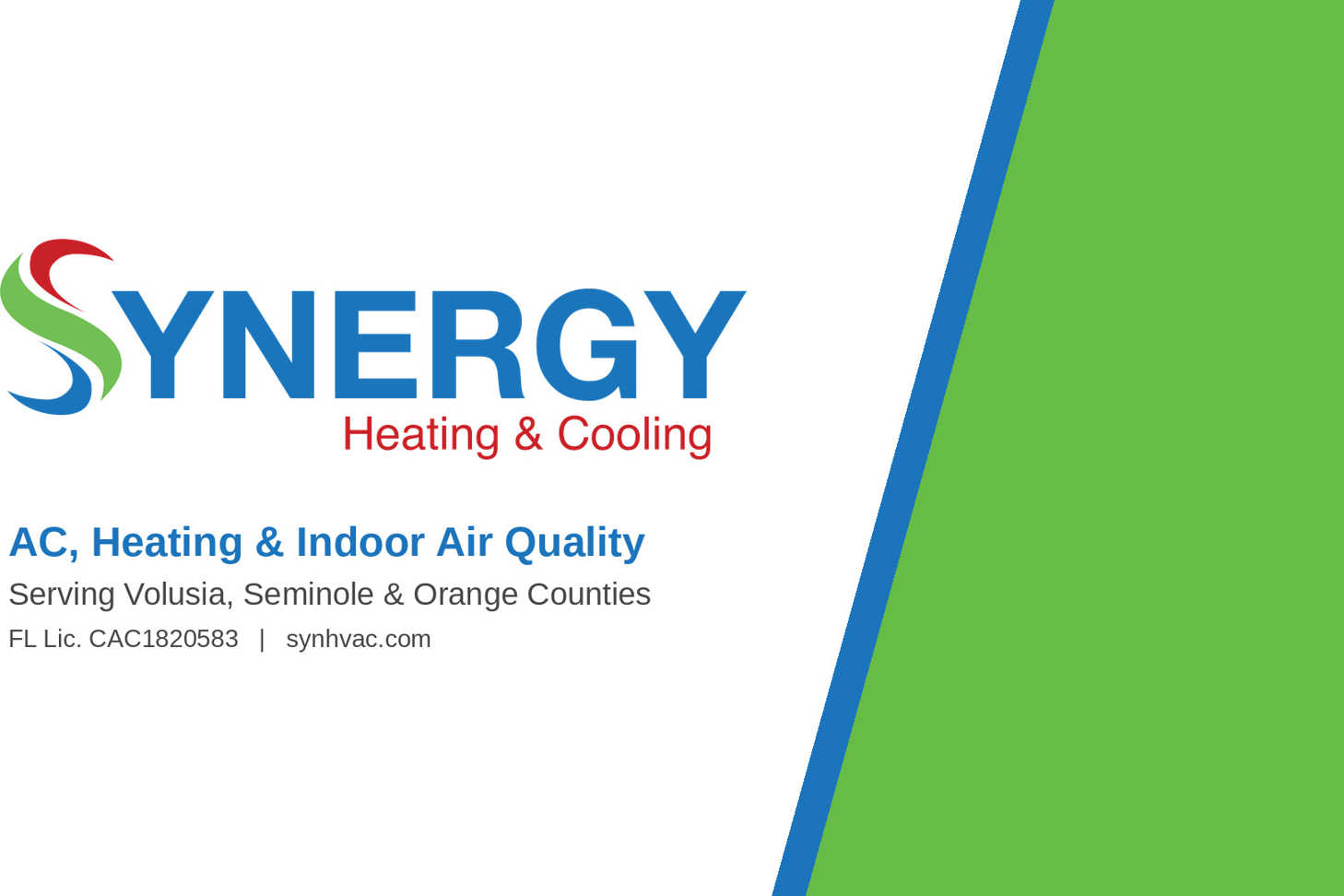 SYNERGY HEATING & COOLING, INC in Deltona, FL