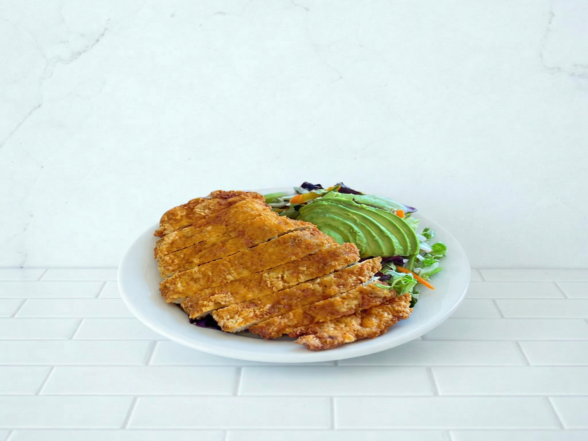 Chicken Katsu Avocado Salad