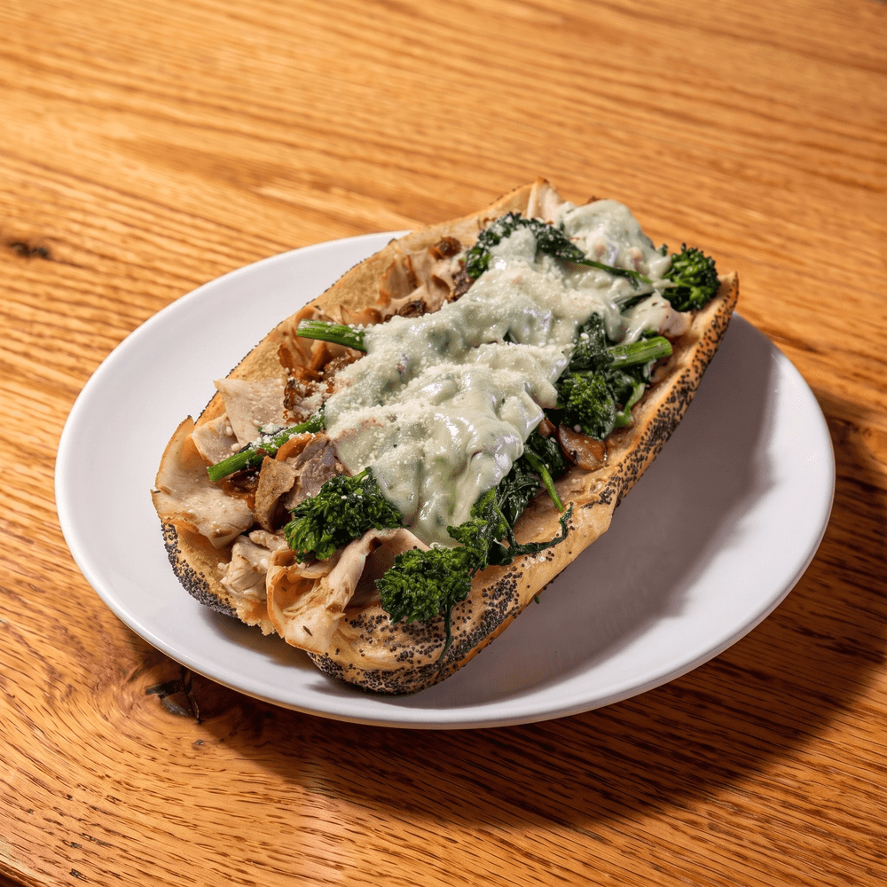 Hot Roast Beef or Pork Italiano Sandwich