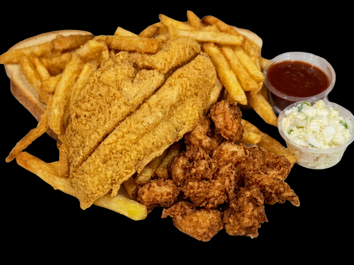 #1 MLK Special Shrimp & Catfish Fillet