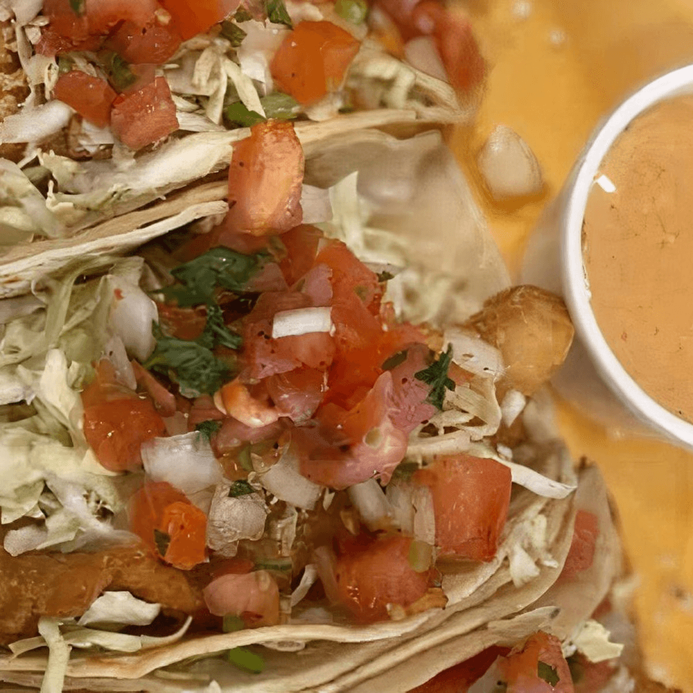 #28 Two Fish or Shrimp Tacos Combo